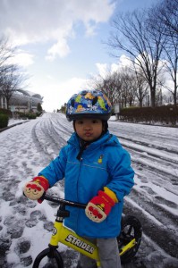 ★真冬のアオーレで自転車のろーれ！